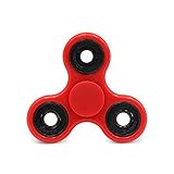 Cppslee Hands Fidget Spinner Toy Stress Reducer- Perfect For ADD, ADHD, Anxiety, and Autism Adult Children (red + black 2)