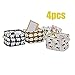 Hunter Raman 4Pack Stationery Handicraft Foldable Storage Bins Basket Linen Fabric Canvas Storage Baskets Organizers for Shelves Baby Toys Makeup Books