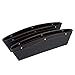 OKZ Car Pocket Organizer (2 pack) - Universal Car Slit Storage Organizer Console Seat Side Gap Filler Seat Pocket-Premium PU Leather Seat Catcher Caddy-Car Interior Accessories (black)