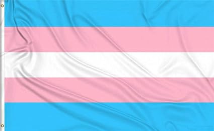 Amazon Com Aimto 3x5 Ft Transgender Flag Bright Colors Anti Fading Materials Pink Blue Rainbow Flags Polyester Canvas Brass Buttonhole Garden Outdoor