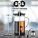 POWERLIX French Press Coffee Maker (34 oz)-Coffee Press for Coffee & Loose Tea, Includes Heat Resistant Borosilicate Glass, Stainless Steel Carafe- Fabulous 2 In 1 Coffee & Tea Maker, Dishwasher Safe