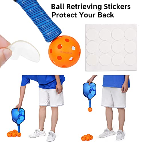 JoncAye PickleballSet, 4 PickleballPaddles with 6 Balls, Rackets Bag, Ball Bag, Grip Tapes