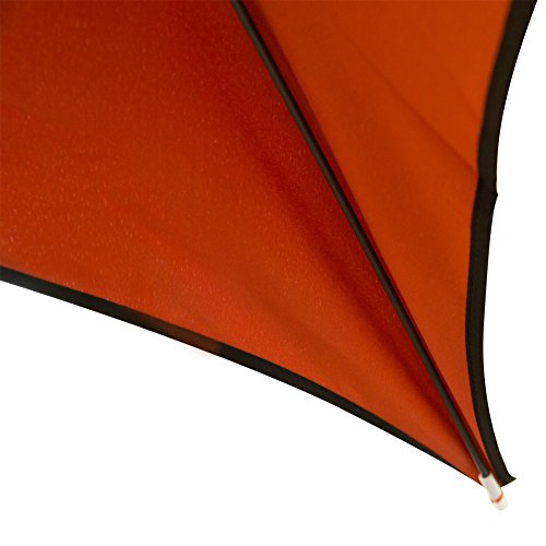 PatioPost Outdoor Hanging Chaise Lounger Chair Swing Hammock Arc Stand Air Porch Canopy, Orange Red