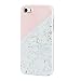 Gold Marble Compatible for iPhone SE 5S 5 Case uCOLOR Pink Geometric Dual-Layer Hard Back+Flexible TPU Protective Cover for iPhone SE/5S/5