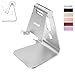 Skomet aluminum adjustable multi-angle phone stand, holder, dock - for iPhone, Samsung, and other smartphone devices - Silver