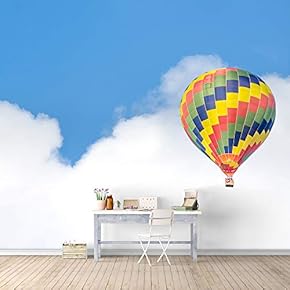 Wall Murals for Bedroom Hot Air Balloon Large Removable Wallpaper Peel and Stick Wall Stickers - 66x96 inches