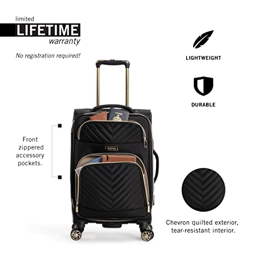 Cole Reaction Women's Chelsea Luggage Chevron Softside 8Wheel Spinner Expandable