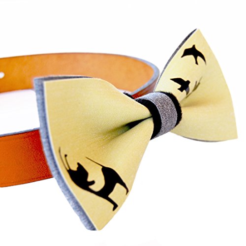 Pet Me With Love "The Park" Bow Tie - Celery Style 1 (Medium)