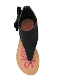 Karylle-12 Little Girls Flat Thong Sandals with Side Bow and Rhinestones