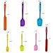 Silicone Spatula - 7 Spatulas Silicone Heat Resistant - Mini Rubber Spatula Set - Cooking Spatulas for Nonstick Cookware - Colorful Baking Kitchen Spatula Set - One Piece Design Spoon (Multicolor)