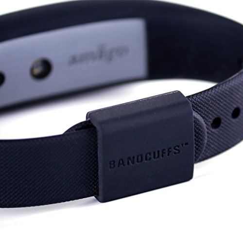 BANDCUFFS Brand Security Loop for AMIIGO Fitness Bands; Select Your Color/Quantity (Simply Black - 2 PCS)