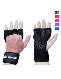 LEBBOULDER Guantes de entrenamiento   Guantes de levantamiento de pesas con soporte de muñeca para fitness, WOD, entrenamiento de gimnasio y levantamiento de pesas   Acolchado de silicona para evitar  os   Se adapta tanto a hombres como a mujeres, fuerte