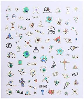 Newkelly 3D Nail Sticker Decal Christmas Series Hot Stamping Applique Cute Women Gifts