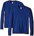 Hanes Men's Long Sleeve Cool Dri T-Shirt UPF 50+, X-Large, 2 Pack ,Deep Royal