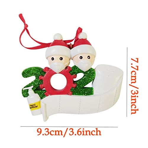 BiuBuy Personalized Christmas Ornament kit Family Customized Christmas Decorating Kit Creative Gift for Family Xmas Decorations Tree Home Decor (2 Doll Head)