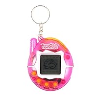 Cnlinkco Tamagotch Electronic Tiny Pet Toy, Child Nostalgici Virtual Cyber Game Machine Mini Pet Funny Game Machine with Keychain (Transparent)