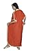 Treasues of Morocco Women Caftan Handmade Breathable Cotton Short Sleeve with Gold Hand Embroidery one Size Orange