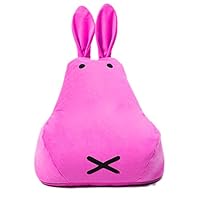 ISHOWStore Cute Kids Mini Sofa Chair Bunny Rabbit Bean Bag Animal Comfortable Cushion, Birthday Gifts for Toddlers, Child, Baby, Infant Easter Gifts (Rose Red)