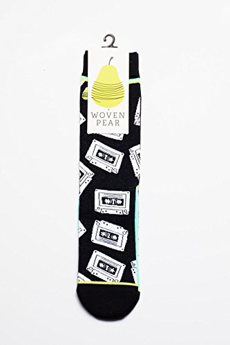 Woven Pear, Women Mix Tape Socks, One Size