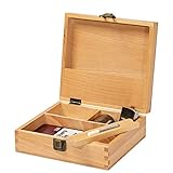 Stash Box Large with Rolling Tray Combo– Handmade Decorative Stash Box - 7.5” x 7” Beech Wood Box - Storage Box
