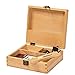 Stash Box Large with Rolling Tray Combo– Handmade Decorative Stash Box - 7.5” x 7” Beech Wood Box - Storage Box