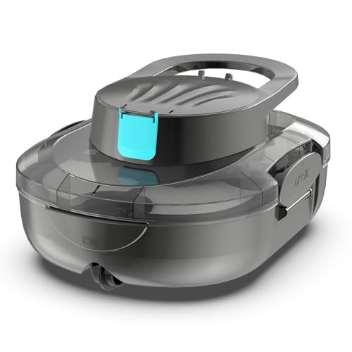 S1PRO (Versione 2026) Robot Piscina Senza Fili, 120 Min di Pulizia, Doppio Motore Aspiratore Piscina, Ricarica 2,5 Ore, per Piscine a Fondo Piatto fino a 100 m², Grigio