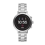 Fossil Women's Gen 4 Venture HR Heart Rate Stainless Steel Touchscreen Smartwatch, Color: Silver (Model: FTW6017)