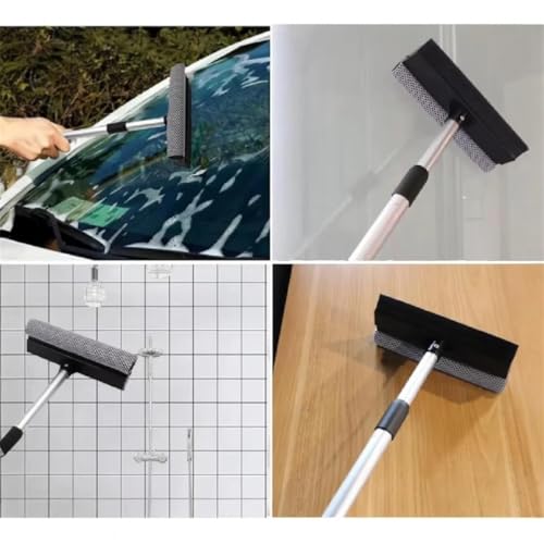 Rodo Janela Box Sacadas Profissional Limpador Vidros Com Cabo Extensível Preto Exclusivo