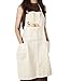 CONDA Cotton Canvas Professional Bib Apron for Women Men Adult With 4 Pockets (3pcs pack),Waterproof,Natural 31inch By 27inch Prime