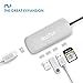 HooToo USB C Hub Adapter with Power Delivery for Charging, HDMI Port, 3 USB 3.0 Port, SD Card Reader for MacBook Pro, Chromebook, Phone, Hard Flash Drive, and Other USB C Laptops- Silver