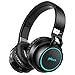 Picun Wireless Bluetooth Headphones LED Foldable Headsets Support 7 Colors Lights 20h Playtime TF Card Over Ear Hi-Fi Stereo Bluetooth Headset Built in Mic Phone Tablet Laptop Mp3/4 (Black)