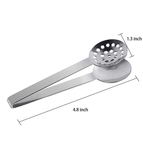 McoMce Tea Bag Squeezer, Stainless Steel Tea Bag Spoon, Tea Bag Strainer with Handle, 2 PCS Tea Bag Squeezer Tongs - Tea Bag Tongs Tea Strainers Holder Clip Tea or Sugar for Kitchen Bar Tools - Thumbnail 4