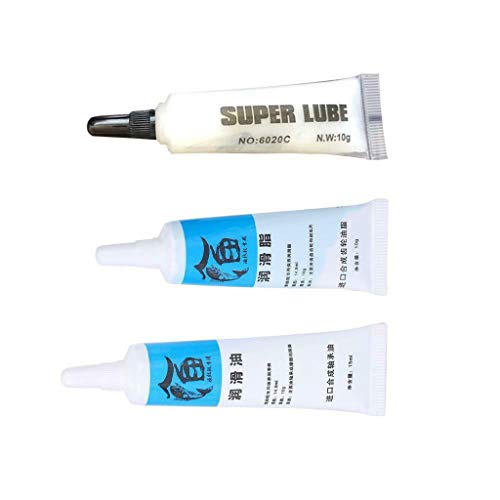 QUICATCH Fishing Reels Oil Lubricant Grease Fish Wheel Bearing Lubricant Maintenance Set 10g(White)