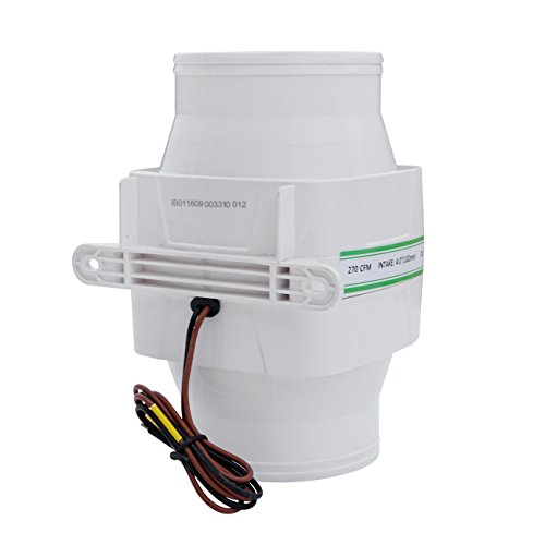 ECO-WORTHY Marine Boat Electric in-Line Blower Bilge Air Blower Cooling Fan 270 CFM 4'' High Flow Capacity Quiet Running Low Amp