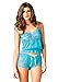 Leg Avenue Women's Seraphina By Jersey and Lace Cami with Short Set, Turquoise, Small