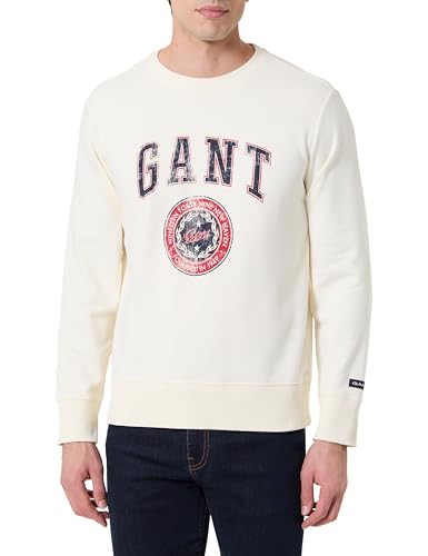 GANT Graphic Sweat C-Neck, Crema, M