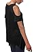 Urban CoCo Women's Vogue Shoulder Off Wide Hem Design Top Shirt (Black, S)