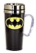 Spoontiques - Insulated Travel Mug - Batman Logo Coffee Cup - Coffee Lovers Gift - Funny Coffee Mug - 14 oz - Black