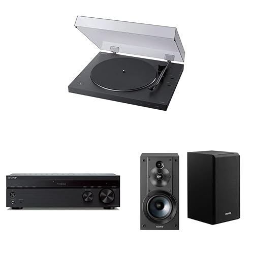 Sony Bookshelf Speakers, Stereo Receiver and Turntable Bundle