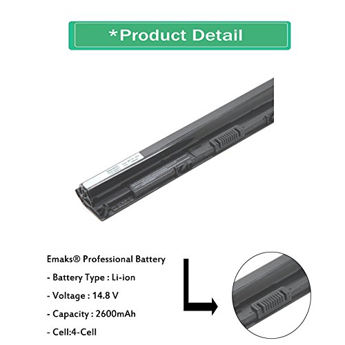 M5Y1K Battery for Dell Inspiron 5558 3458 3558 3551 5558 3451 5758 Vostro 3458 3558[14.8V 2600mAh Emaks®] - Thumbnail 2