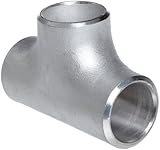 Stainless Steel 304/304L Pipe Fitting, Tee, Butt-Weld, Schedule 10, 1-1/2