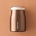 AKS Vacuum Insulated Stainless Steel Food Jar Soup Thermos, 16 Oz with a carrying bag (Brown)