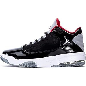 Jordan Max Aura 2 Mens Basketball Shoe Ck6636-006 Size 13 Black/Gym Red/White/Wolf Grey