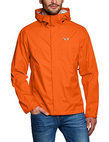 Helly Hansen Men's Loke Packable Rain Jacket, Large, Pumpkin