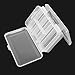 MUXSAM Double Sided Storage Organizer Container with Dividers, 1-Pack Jewelry Box Case 5.6x3.3in for Craft Beads Makeup Rings Earrings Necklace Fishing Tackles Screws (Plastic Front 4 + Back 6 Grids)