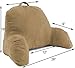 Deluxe Comfort Microsuede Reading and Bedrest Lounger-Back Support-Airy Squishy Soft Microbeads-Bed Reading & Bed Rest Pillows, One Size, Taupe J-12-Taup