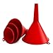 Plastic Funnel Set, mAuto Assorted Sizes Car Funnel Set – Red