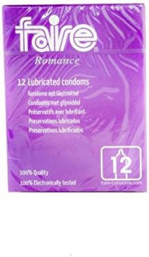 Faire Romance Transparent Condoms, 12-Piece, 1 count (Pack of 12)