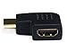 Monoprice HDMI Right Angle Port Saver Adapter (Male to Female) - 90 Degree - Vertical Flat Left