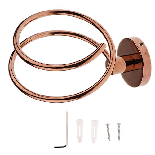 Click Here to See More Images MagiDeal Copper Hair Dryer Blower Stand Holder Wall Mounted Organizer Salon Home Hair Drier Rack Hanger